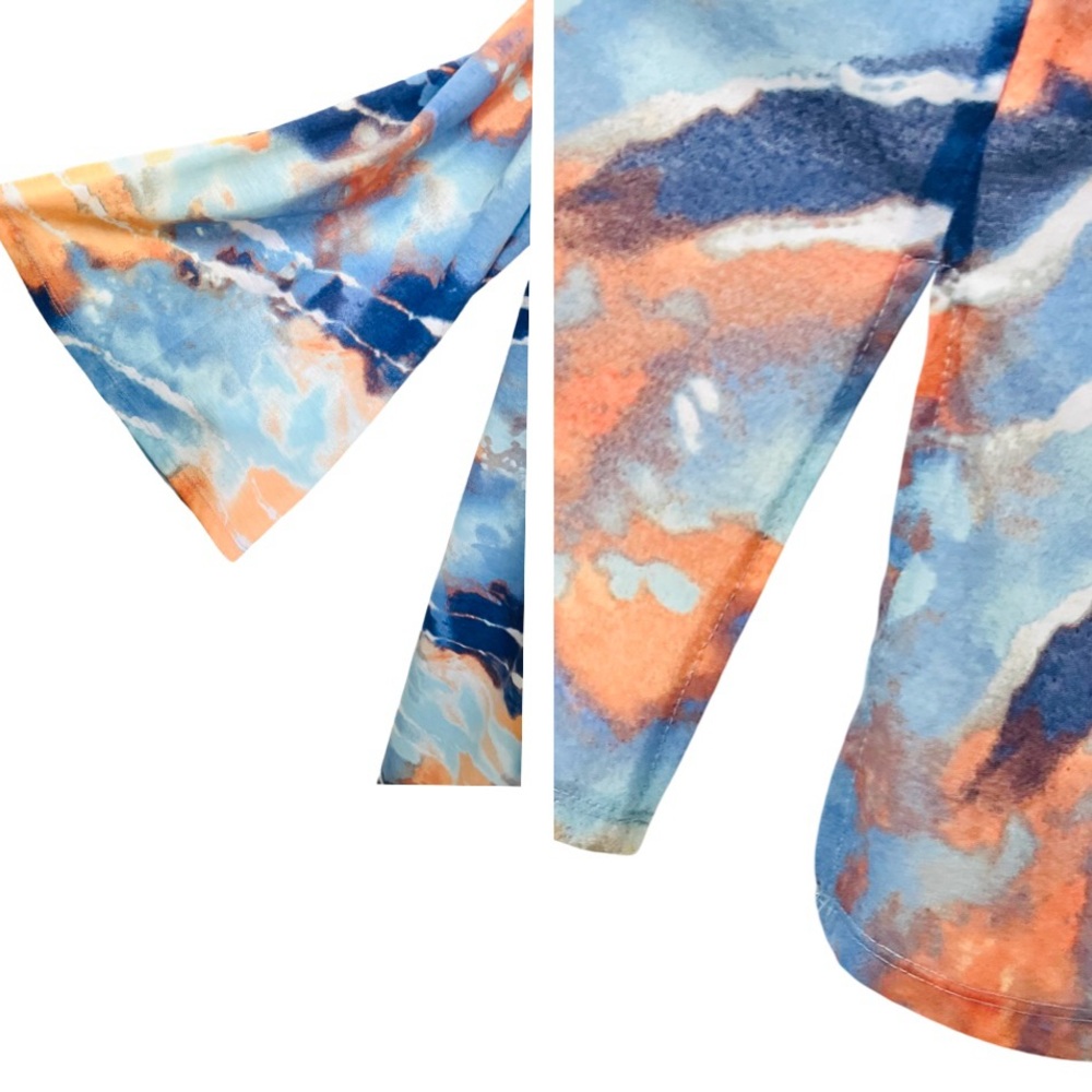 New York Laundry Tie-Dye Open-Front Duster Cardigan - Picture 8 of 12